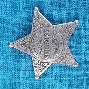 Vintage Lincoln County Sheriff Badge Silver Old West Replica